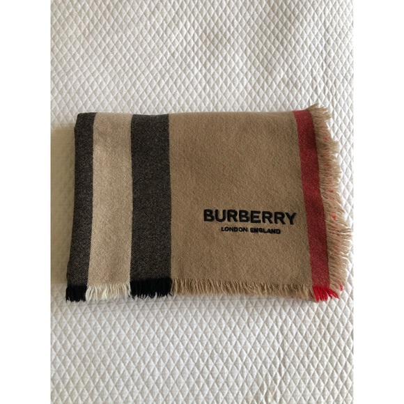 Burberry - Icon Stripe Wool Cashmere Scarf - Picture 14 of 15